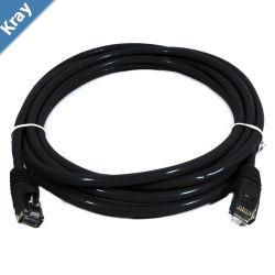 8Ware CAT6A Cable 0.25m 25cm  Black Color RJ45 Ethernet Network LAN UTP Patch Cord Snagless