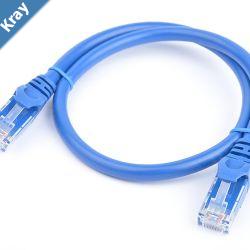 8Ware CAT6A Cable 0.5m 50cm  Blue Color RJ45 Ethernet Network LAN UTP Patch Cord Snagless