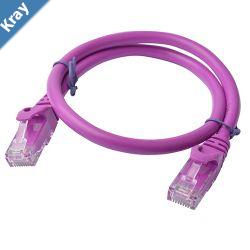 8Ware CAT6A Cable 0.5m 50cm  Purple Color RJ45 Ethernet Network LAN UTP Patch Cord Snagless
