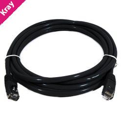 8Ware CAT6A Cable 0.5m (50cm) - Black Color RJ45 Ethernet Network LAN UTP Patch Cord Snagless