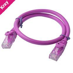 8Ware CAT6A Cable 0.5m (50cm) - Purple Color RJ45 Ethernet Network LAN UTP Patch Cord Snagless