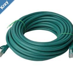 8Ware CAT6A Cable 15m  Green Color RJ45 Ethernet Network LAN UTP Patch Cord Snagless