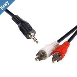 8Ware 3.5 Streo Plug to 2 x RCA Plug 1.5m