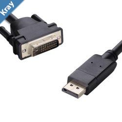 8ware DisplayPort DP to DVID 2m Cable Male to Male 241 Gold plated Supports video resolutions up to 1920x12001080P Full HD 60Hz
