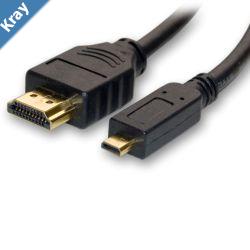 8Ware Micro HDMI to High Speed HDMI Cable 1.5m with Ethernet Male to Male