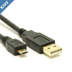 8Ware USB 2.0 Cable 2m A to MicroUSB B Male to Male Black