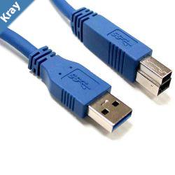 8Ware USB 3.0 Cable 1m A to B Male to Male Blue