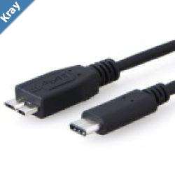 8Ware USBC to Micro USBB Cable 1m TypeC to Micro B Male to Male Black 10Gbps