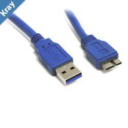 8Ware USB 3.0 Cable 2m USB A to MicroUSB B Male to Male Blue