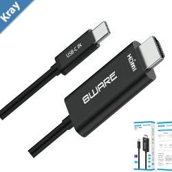 8ware 1m USBC to HDMI 4K Male to Male Adapter Converter Cable Retail Pack for PC Notebook iPad  MacBook ProAir Surface Dell XPS to Monitor Projector