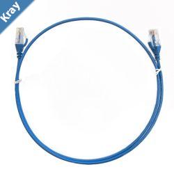 8ware CAT6 Ultra Thin Slim Cable 0.25m  25cm  Blue Color Premium RJ45 Ethernet Network LAN UTP Patch Cord 26AWG for Data