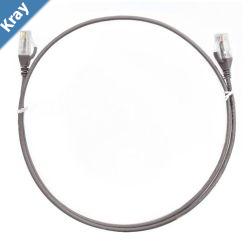8ware CAT6 Ultra Thin Slim Cable 0.25m  25cm  Grey Color Premium RJ45 Ethernet Network LAN UTP Patch Cord 26AWG for Data