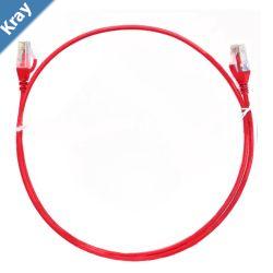 8ware CAT6 Ultra Thin Slim Cable 0.25m  25cm  Red Color Premium RJ45 Ethernet Network LAN UTP Patch Cord 26AWG for Data