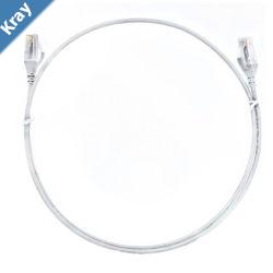 8ware CAT6 Ultra Thin Slim Cable 15m  White Color Premium RJ45 Ethernet Network LAN UTP Patch Cord 26AWG for Data