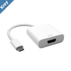 Astrotek Thunderbolt USB 3.1 Type C USBC to HDMI Video Adapter Converter Male to Female for Apple Macbook Chromebook Pixel White