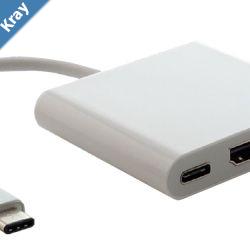 Astrotek USB 3.1 TypeC USBC to USBC HDMI USBA  Hub Adapter Converter Cable Male to Female 4K 30Hz for Apple MacBook Chromebook Pixel