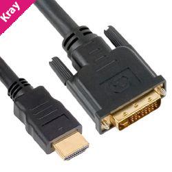 Astrotek 2m HDMI to DVI-D Adapter Converter Cable - Male to Male 30AWG Gold Plated PVC Jacket for PS4 PS3 Xbox 360 Monitor PC Computer Projector DVD
