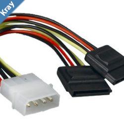 Astrotek Internal Power to SATA Molex Cable  4 pins to 2x 15 pins 18AWG RoHS