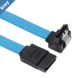 Astrotek SATA 3.0 Data Cable 50cm Male to Male 180 to 90 Degree with Metal Lock 26AWG Blue LS