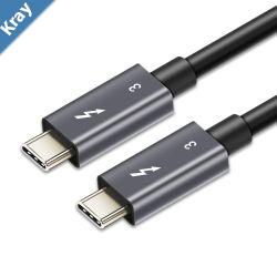 Astrotek 0.7m Thunderbolt 3 USBC Data Sync Fast Charge Cable Male to Male 100W 40Gbps 5K Video for Samsung S22 S21 Note iPad Pro Macbook Air