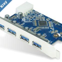 Astrotek 4x Ports USB 3.0 PCIe PCI Express Addon Card Adapter 5Gbps Windows XP7810 Server 2008  later Renesas 720201 Chipset USSUNUSB4300NS
