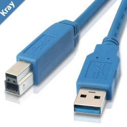 Astrotek USB 3.0 Printer Cable 1m  AMBM Type A to B Male to Male Blue Colour for External HDD Printer Scanner Docking Station CBATUSB3AB2M