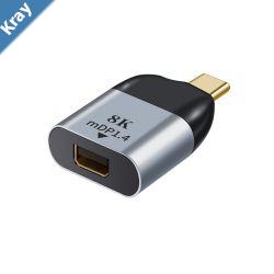 Astrotek USBC to Mini DP DisplayPort Male to female adapter support 8K60Hz 4K60Hz for iPad Pro Macbook Air Samsung Galaxy MS Surface Dell XPS