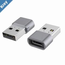 AstrotekUSB Type C Female to USB 2.0 Male OTG Adapter 480Mhz For Laptop Wall ChargersPhone Sliver
