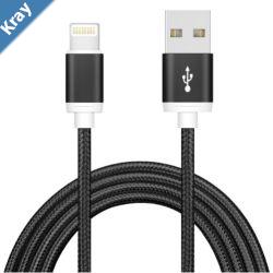 Astrotek 1m USB Lightning Data Sync Charger Black Cable for iPhone 7S 7 Plus 6S 6 Plus 5 5S iPad Air Mini iPod