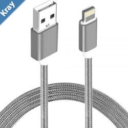 Astrotek 2m USB Lightning Data Sync Charger Grey White Color Cable for iPhone 7S 7 Plus 6S 6 Plus 5 5S iPad Air Mini iPod