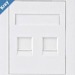 Astrotek CAT5e RJ45 Network Wall Face Plate 86x86mm 2 Port Socket Kit