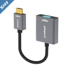 mbeat Tough Link HDMI to VGA Adapter  HDMI Support Version 2.1  Cable Length 15cm  Up to 1080p60Hz 19201080.