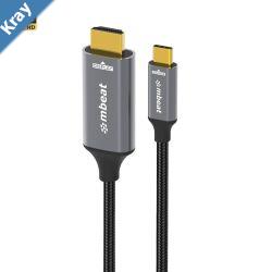 mbeat Tough Link 8K 1.8m USBC to HDMI Cable  Host Interface USBC Output Interface HDMI
