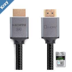 Oxhorn HDMI2.1a 8K60Hz 3D Ultra Certified Ethernet Aluminum Header Cable 1m Male to Male
