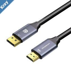 Simplecom DA218 Active DisplayPort 1.4 to HDMI 2.1 Cable 1.8M HDR 8K60Hz