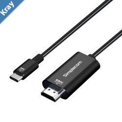 Simplecom DA324 USBC to HDMI 2.1 Cable 2M 8K60Hz DP1.4 Alt HDCP1.42.3 HDR10 DSC1.11.2a Audio LPCMAC3DTSDTSHDDolby MAT