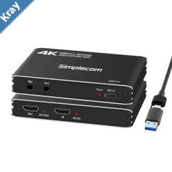 Simplecom DAC10 HDMI 2.0 to USB 4K60hz Video Capture Card Stream and Record in 4K 60FPS