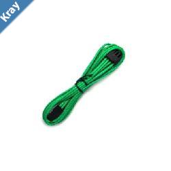 Sleeved 45cm PCIE 62pin Cable Green