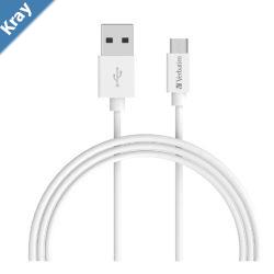 Verbatim Charge  Sync microUSB Cable 1m  White