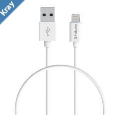 Verbatim Charge  Sync Lightning Cable 1m  WhiteLightning to USB A 66580 LS