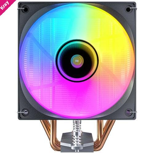 Antec F400 ARGB - Black, 120mm ARGB PWM Fan, 4 Copper Heat Pipes, 205W TDP, 600–1700RPM, 63CFM Airflow, Intel LGA1851/1700, AMD AM5