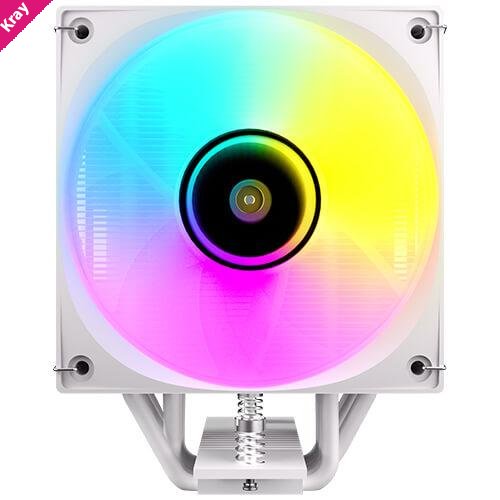 Antec F600 ARGB - White, CPU Air Cooler, 6 Copper Heat Pipes, 120mm ARGB PWM Fan, 220W TDP, Intel LGA1851/1700, AMD AM5/AM4, 1-Yr Wty