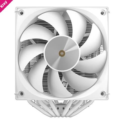 Antec F620 Digital Pro - White, Dual Tower CPU Cooler, Dual 120mm PWM Fans, Digital Temp Display, 6 Copper Heat Pipes, 255W TDP, 1-Yr Wty