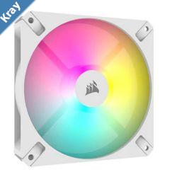 Corsair AR120 White 120mm iCUE ARGB Fan ARGBcompatible PWM  Low Noise 10dBA High Airflow 58 CFM Case Cooling. Single Pack
