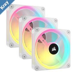CORSAIR QX RGB Series iCUE LINK QX120 RGB WHITE 120mm Magnetic Dome RGB Fan Starter Kit