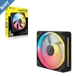 Corsair iCUE LINK LX120R RGB 120mm PWM Reverse Fan Expansion Single Pack  Black 66.7CFM 2400RPM 37.7dBA 0.4AStatic Pressure Magnetic Dome