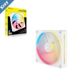 Corsair iCUE LINK LX140R RGB 140mm PWM Reverse Fan Expansion Single Pack  White 90.6 CFM 2000 RPM 38.3 dBA 0.45A Static Pressure Magnetic Dome