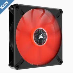 Corsair ML ELITE Series ML140 LED ELITE 140mm Magnetic Levitation Red LED Fan with AirGuide Single PackLS