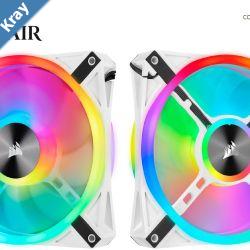 Corsair QL140 RGB White ICUE 140mm RGB LED PWM Fan 26dBA 50.2 CFM Single Pack