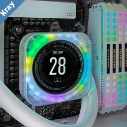 CORSAIR iCUE ELITE CPU Cooler LCD Display Upgrade Kit ICE   transforms your CORSAIR ELITE CAPELLIX CPU cooler into a personalized dashboard Display